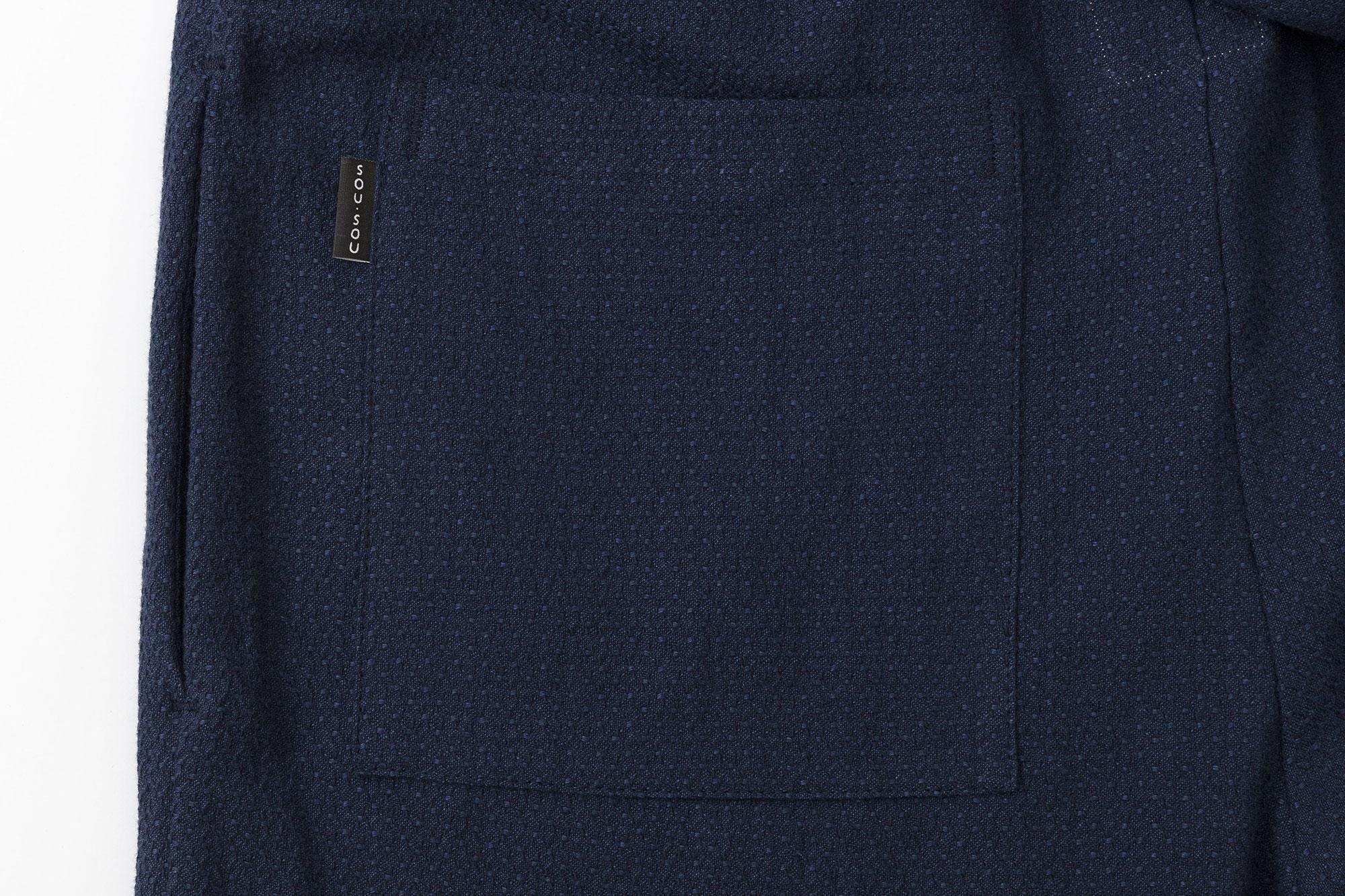 [Uniquement disponible sur net] Tissage coton lin importé (Hakaraori) Tsutsushita (Tsushita) / Bleu foncé (Noukon)