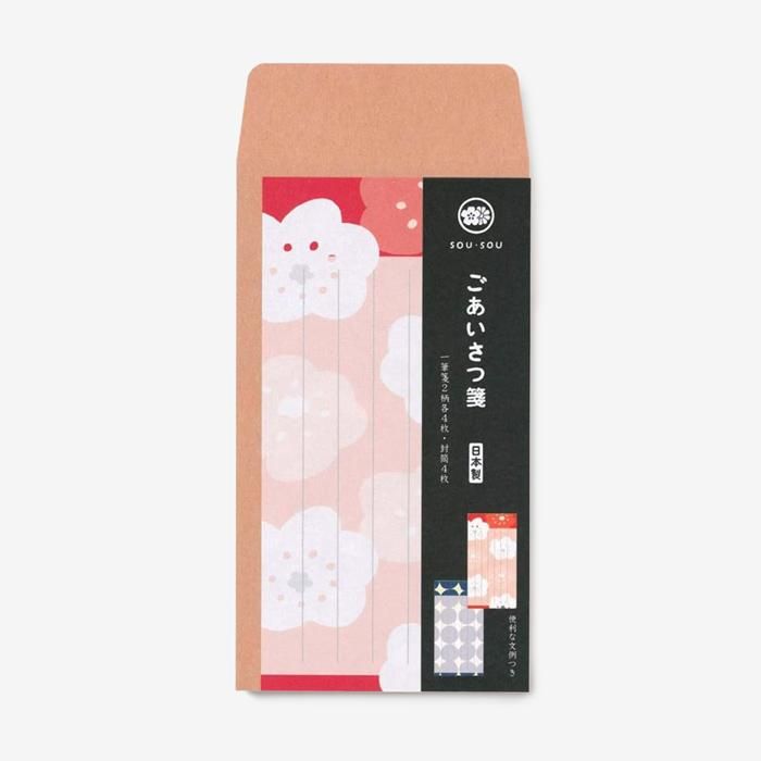 【net限定30%OFF】 問候語信紙套組／微笑・彈珠