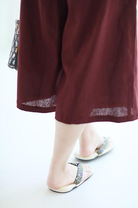 草履涼鞋 茶竹／野薔薇