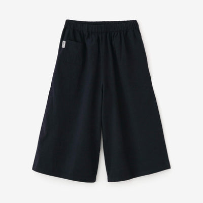 ISE棉花20/20亚麻混合宽形（Hironari）Monpe Hagi长度/深海蓝色（Noukon）