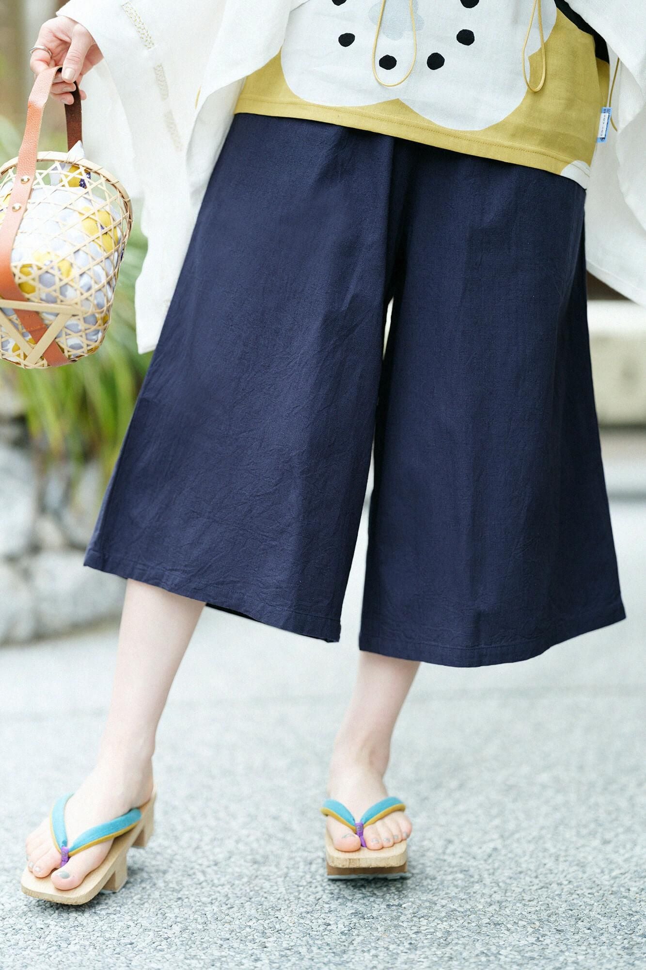 SOU・SOU 伊勢木綿 広形もんぺ はぎ丈 新品 ソウソウ SOUSOU 伊勢木綿 20/20 広形（ひろなり）もんぺ はぎ丈／芝翫茶（しかん