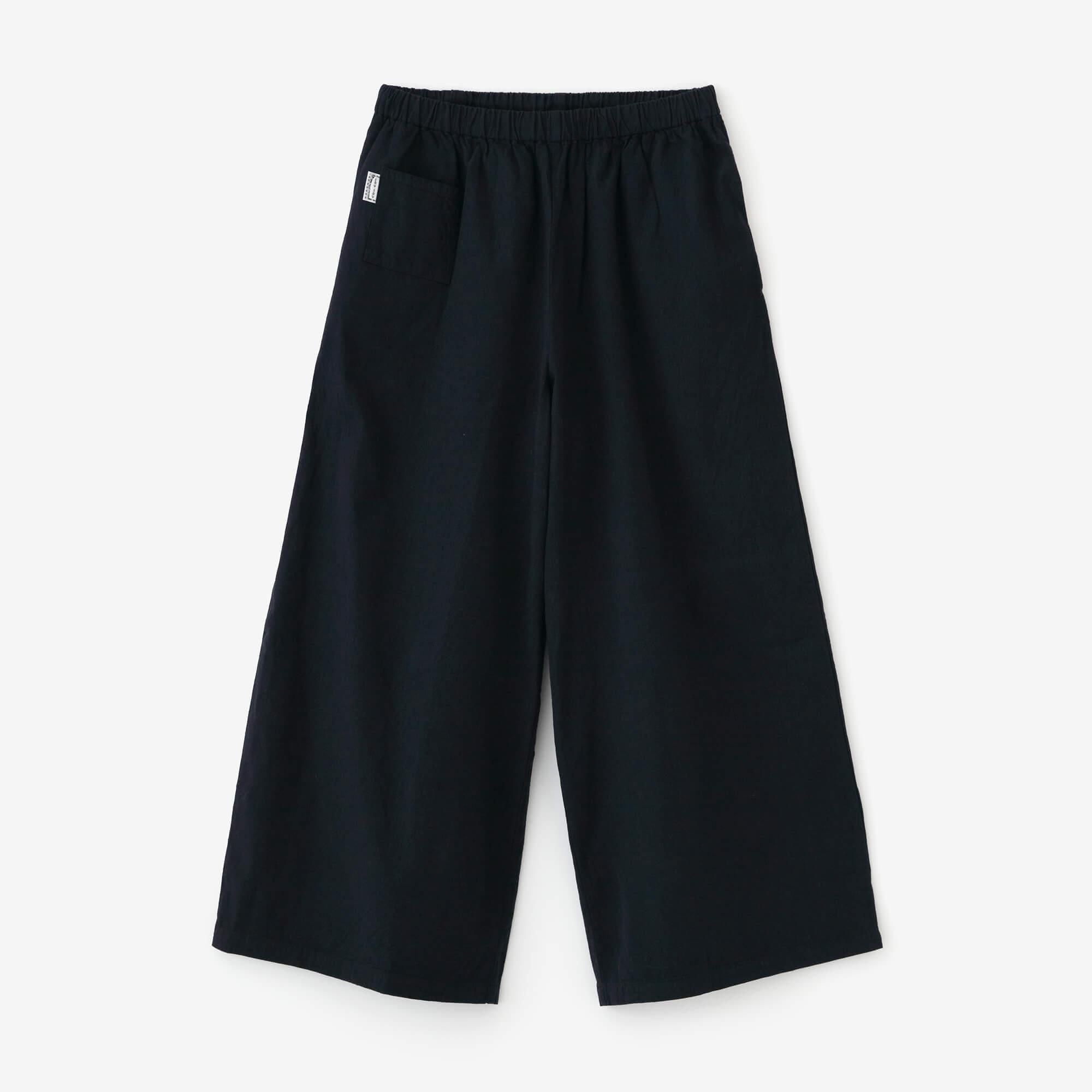 ISE棉花20/20亚麻混合宽形状（Hironari）monpe/深蓝色（Nukon）