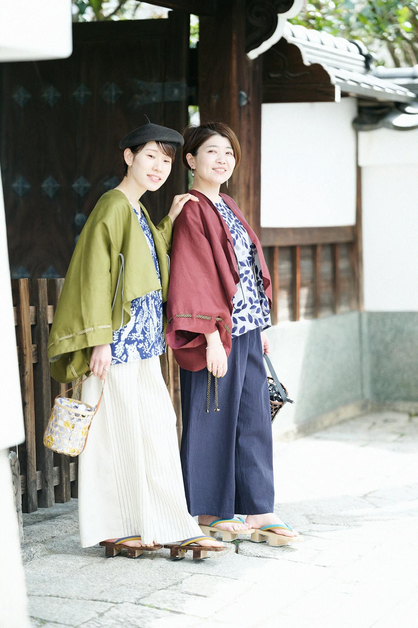 ISE棉花20/20亚麻混合宽形状（Hironari）monpe/深蓝色（Nukon）