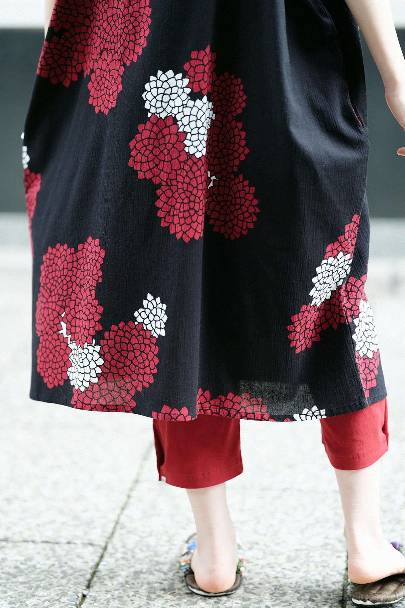 Chizimi Cotton 40/40 Skinny Pants / Dark Red