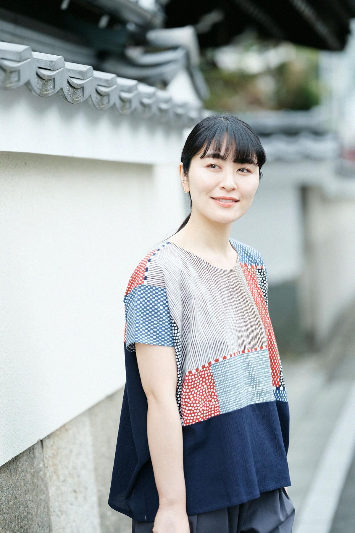 【4월 21일경 발송 예정】타카시마치지미 20/20 사각형옷 쌍 (쿠미) 어깨 문양 (가타몬 요) /마가사네 가쓰라(가발)×남색
