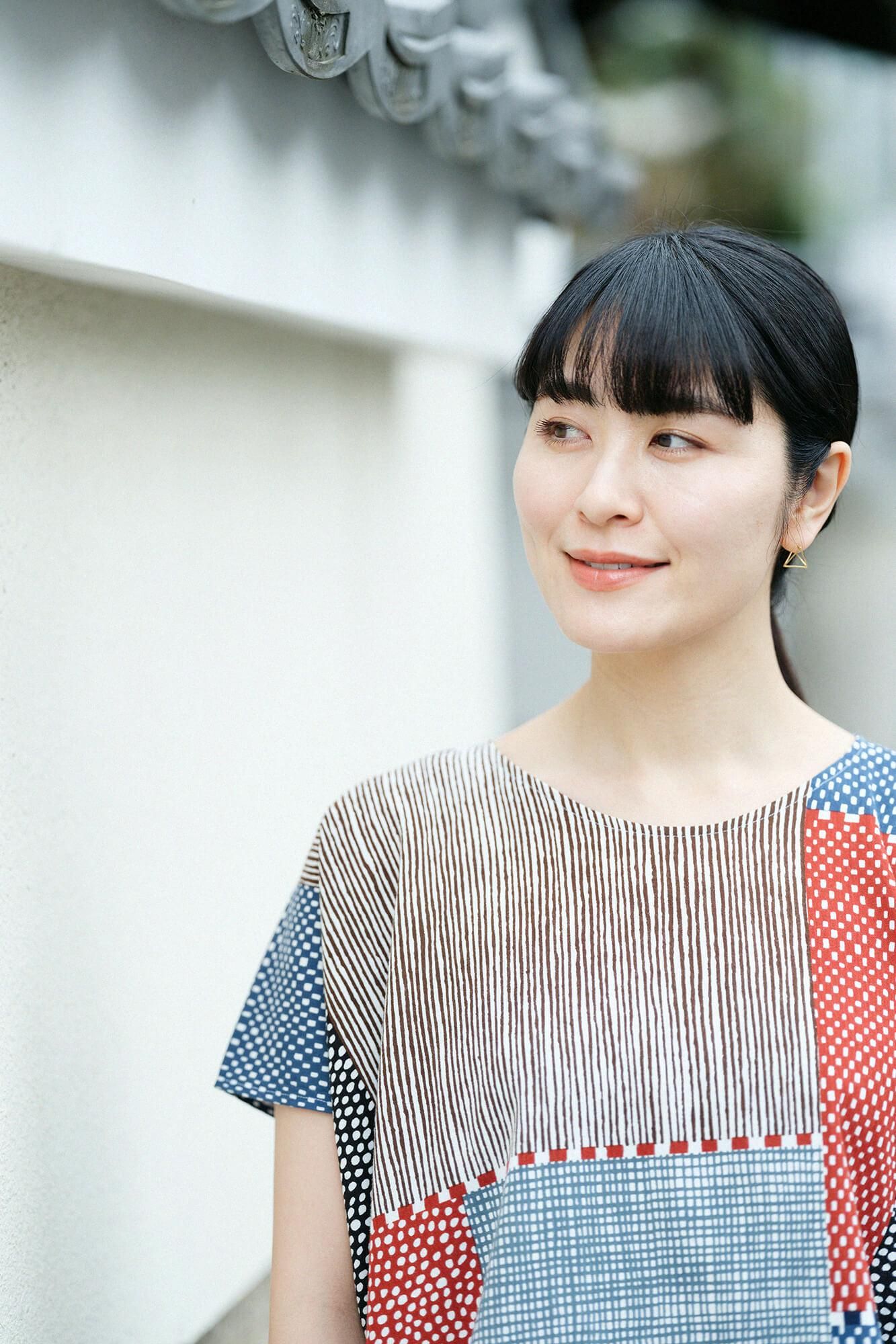 Chizimi Cotton 20/20 Square Top Bi-color Pattern on Shoulder / Lines a