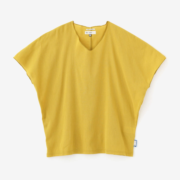 Chizimi Cotton 40/40 Cap Sleeve Top / Mustard Color
