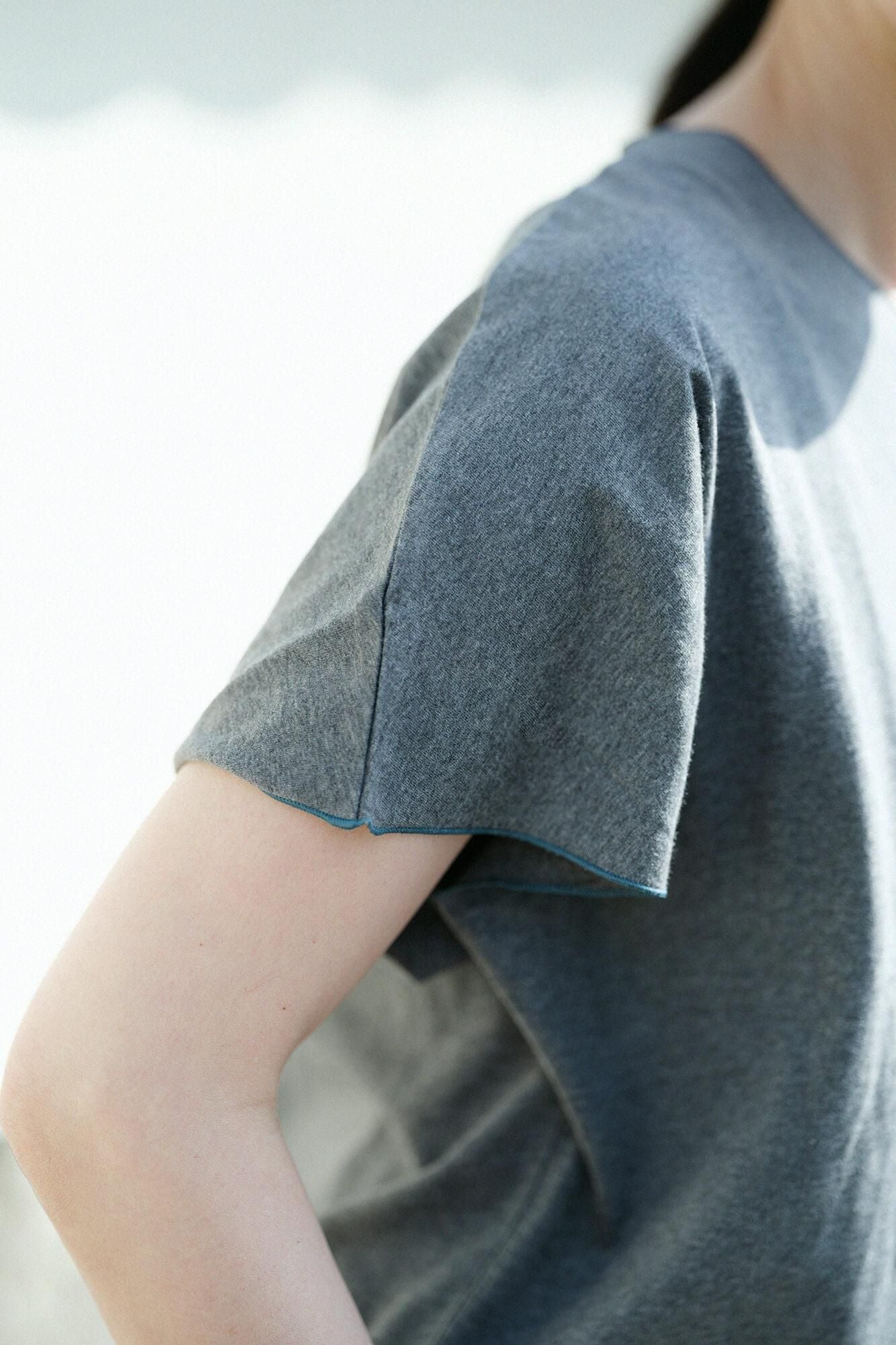 Cap Sleeve Top / Grey Ink 2