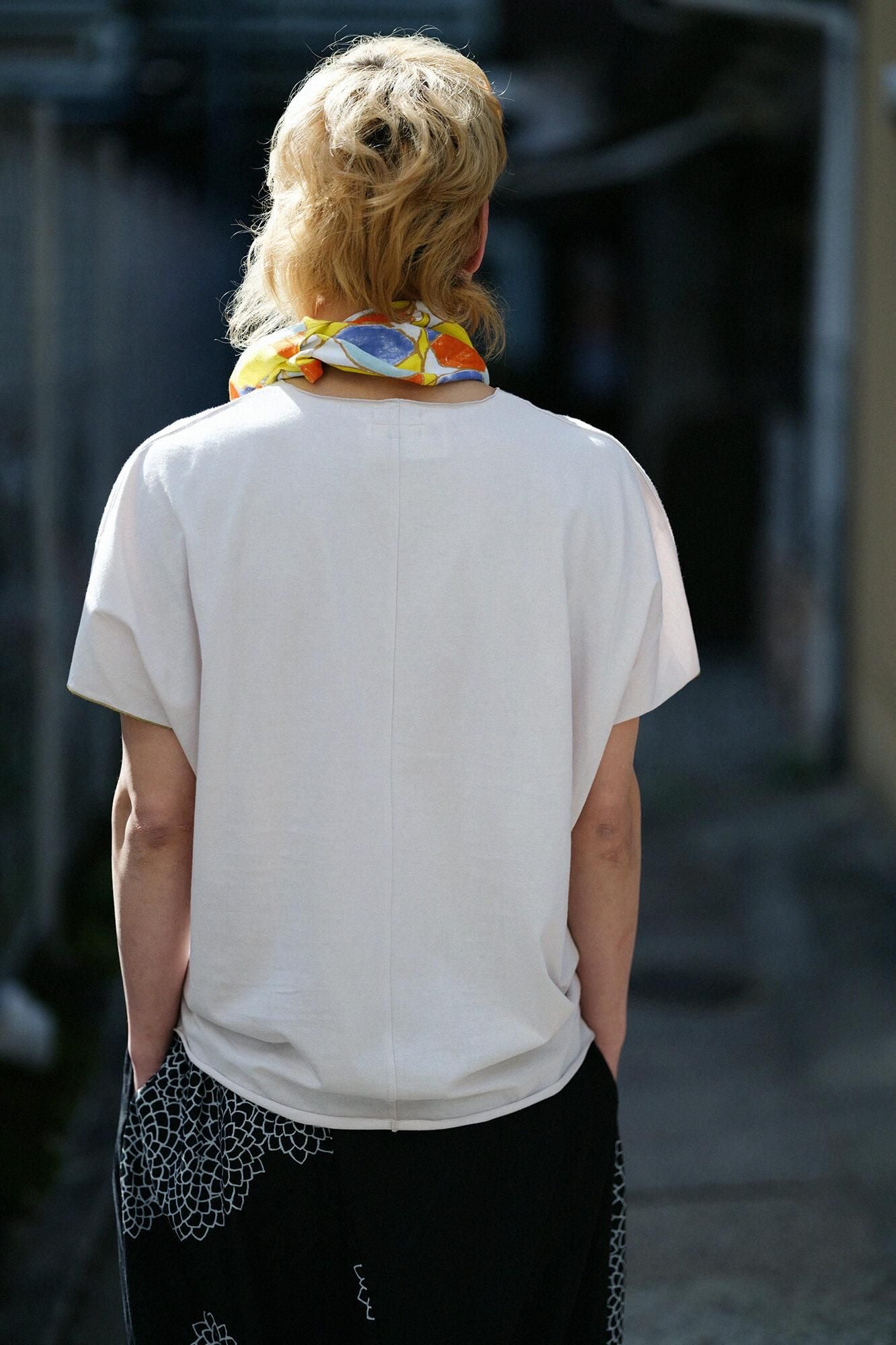 カットソー(半袖/袖なし) Jacquard puff Shoulder 袖なしジバン／桜鼠（さくらねず）