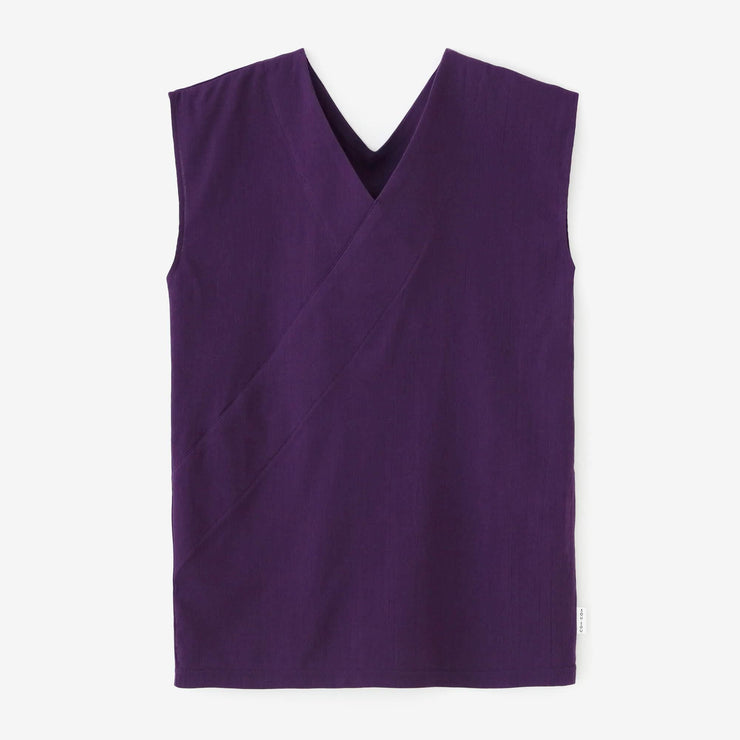 Chizimi Cotton 40/40 V-neck Shirt / Bluish Purple