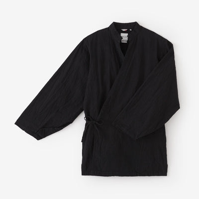 Ise-cotton 20/20  Linen Blend Samue Worker Jacket / Black