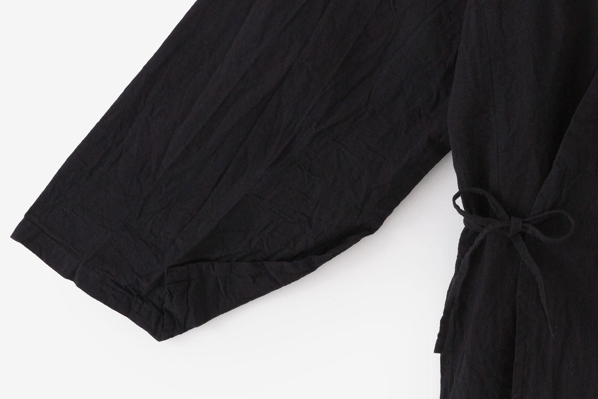 Ise-cotton 20/20  Linen Blend Samue Worker Jacket / Black