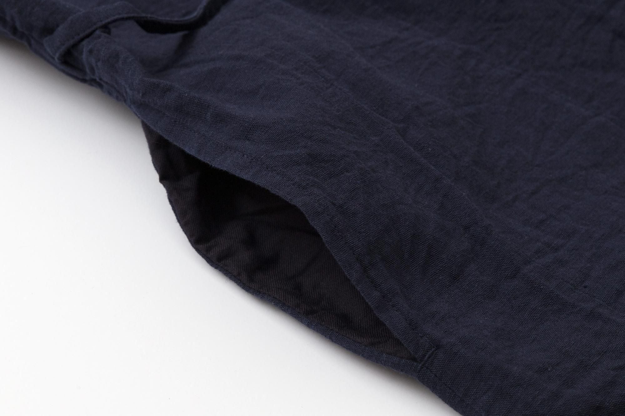 Isemomen Cotton 20/20 Linen-blend Samue Worker Jacket / Dark Blue
