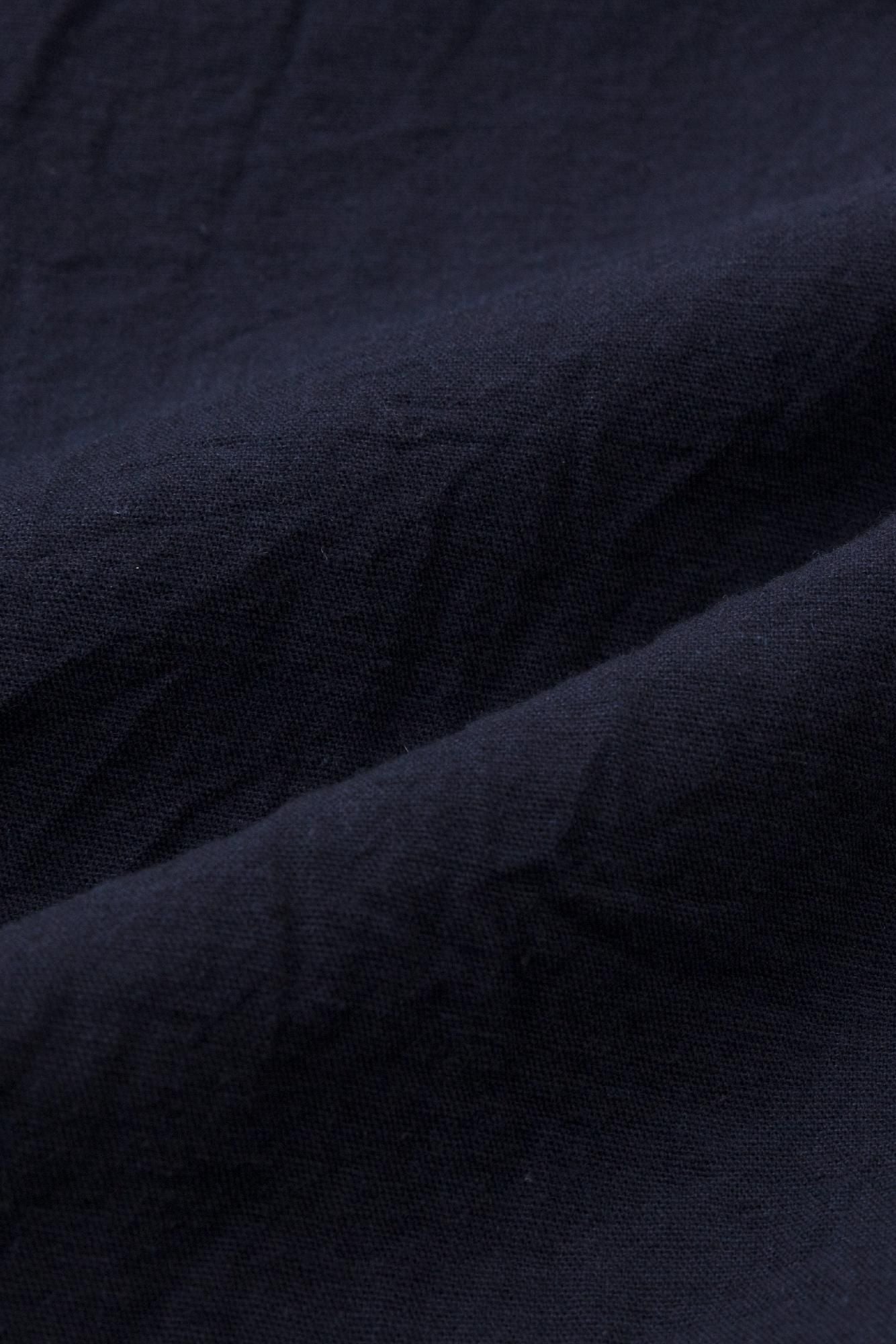 Isemomen Cotton 20/20 Linen-blend Samue Worker Jacket / Dark Blue