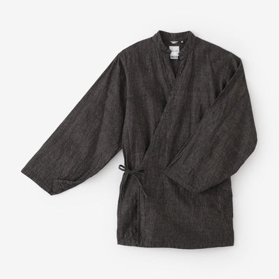 Ise-cotton 20/20  Linen Blend Samue Worker Jacket/ Charcoal Grey​ ​