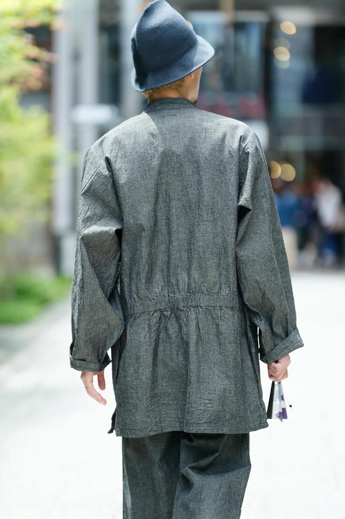 Ise-cotton 20/20  Linen Blend Samue Worker Jacket/ Charcoal Grey​ ​