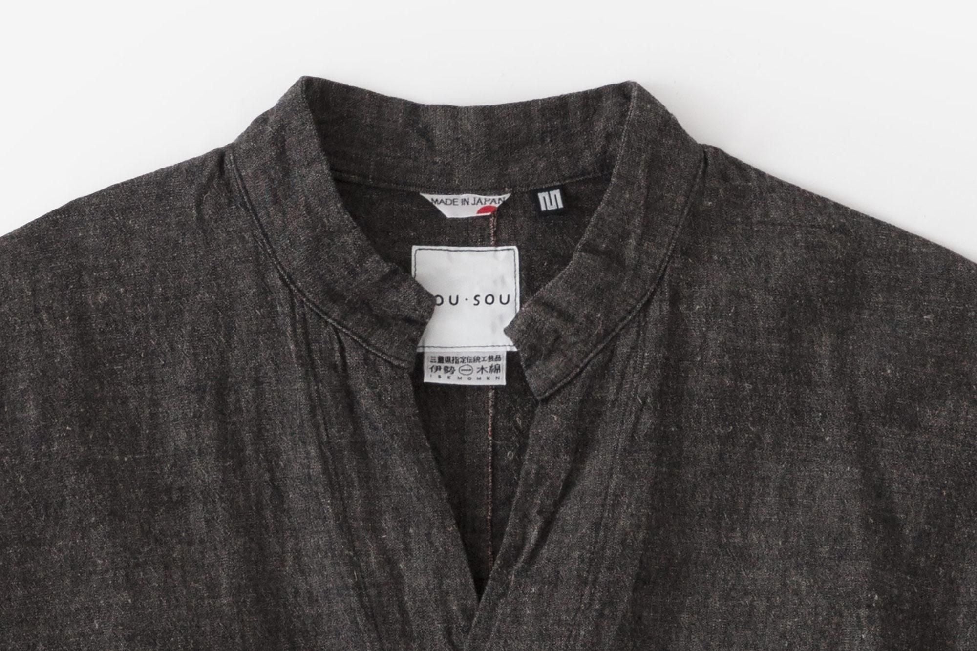 Ise-cotton 20/20  Linen Blend Samue Worker Jacket/ Charcoal Grey​ ​