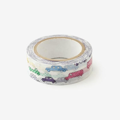 【官網限定】圖案紋樣・紙膠帶/汽車【寬1.5cm】