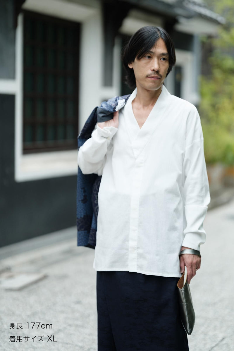 Chizimi Cotton Tsutsusode robe