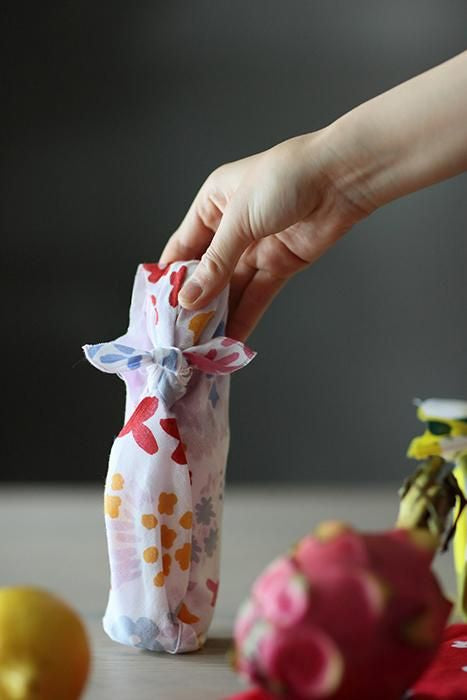 伊勢木綿 textile手ぬぐい（ひめ丈）／菊花文 桃色（きくはなもん ももいろ）