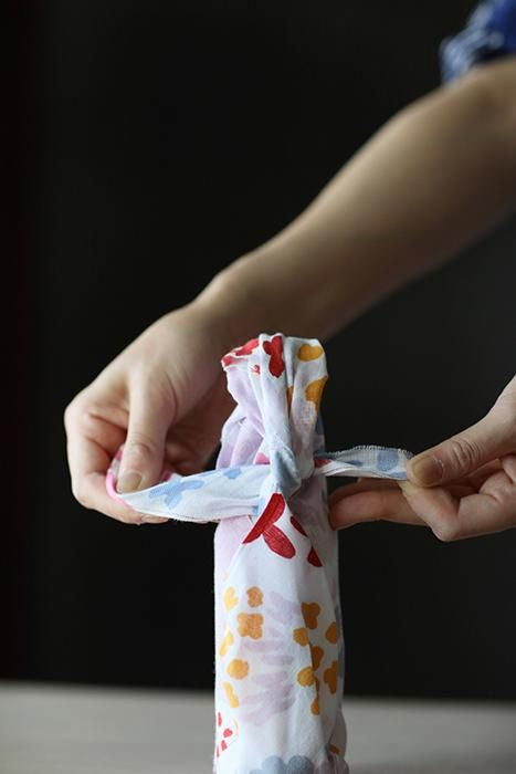 伊勢木綿 textile手ぬぐい（ひめ丈）／菊花文 桃色（きくはなもん ももいろ）