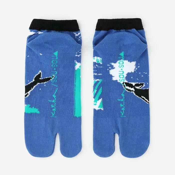 分趾襪（腳踝長度）／鯨魚 【男・女性用】