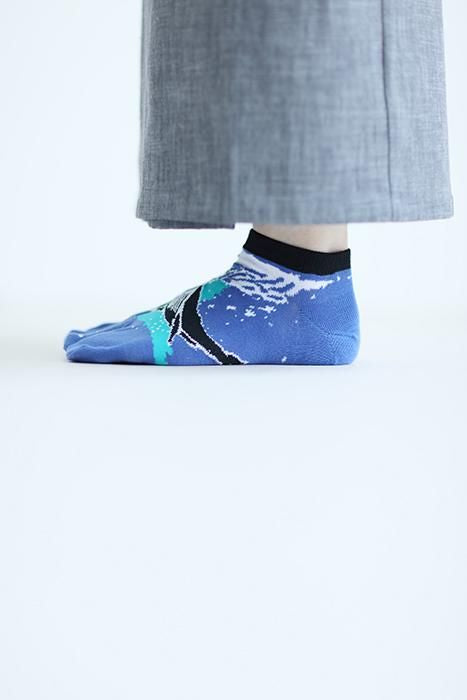 分趾襪（腳踝長度）／鯨魚 【男・女性用】