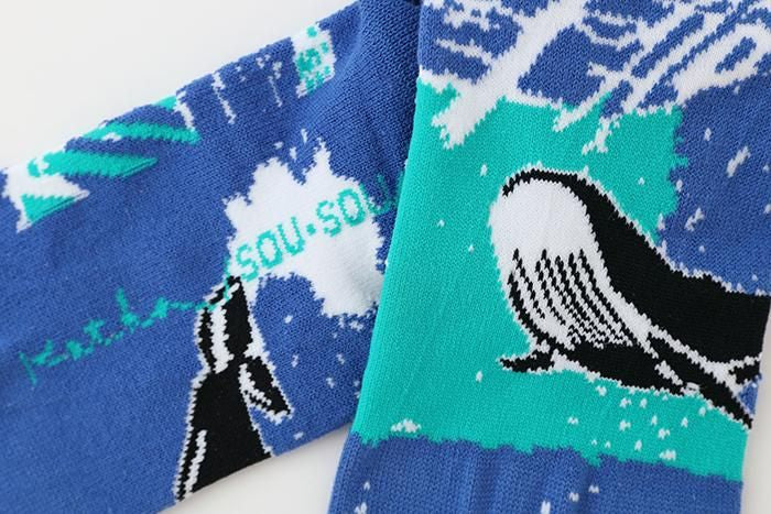 分趾襪（腳踝長度）／鯨魚 【男・女性用】