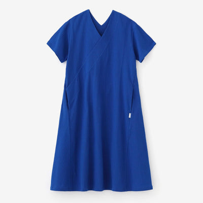 高島縮 40/20 空羽（あきは） 抜衿涼衣（ぬきえりりょうい）／瑠璃色（るりいろ）