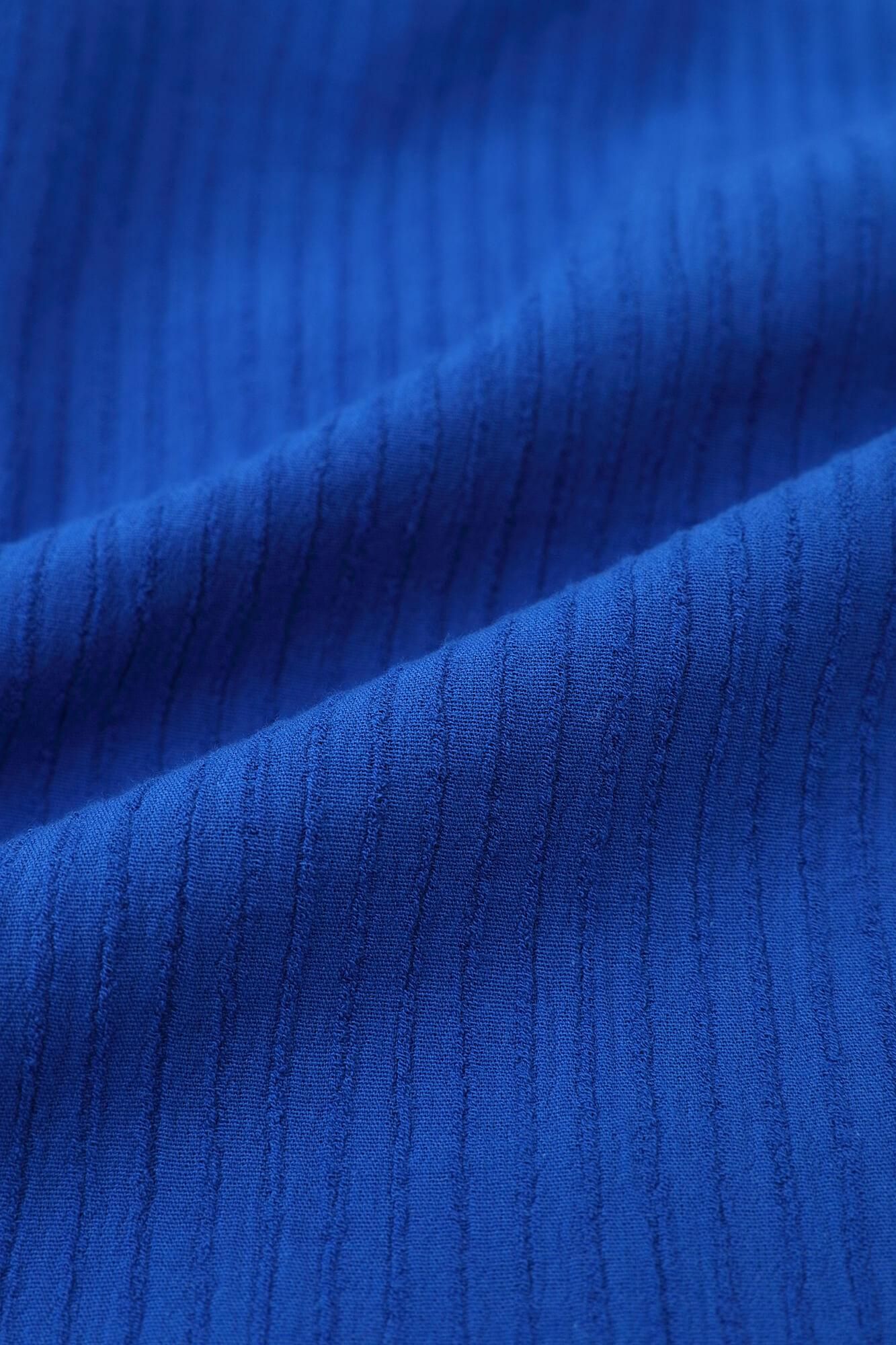 高島縮 40/20 空羽（あきは） 抜衿涼衣（ぬきえりりょうい）／瑠璃色（るりいろ）