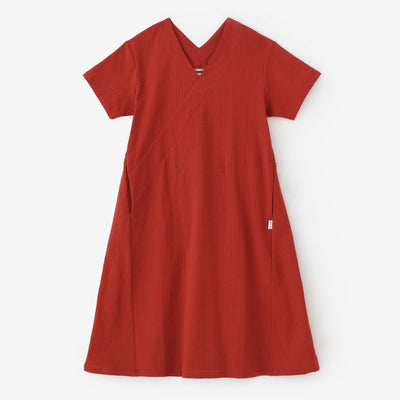 高島縮 40/20 空羽（あきは） 抜衿涼衣（ぬきえりりょうい）／臙脂色（えんじいろ）