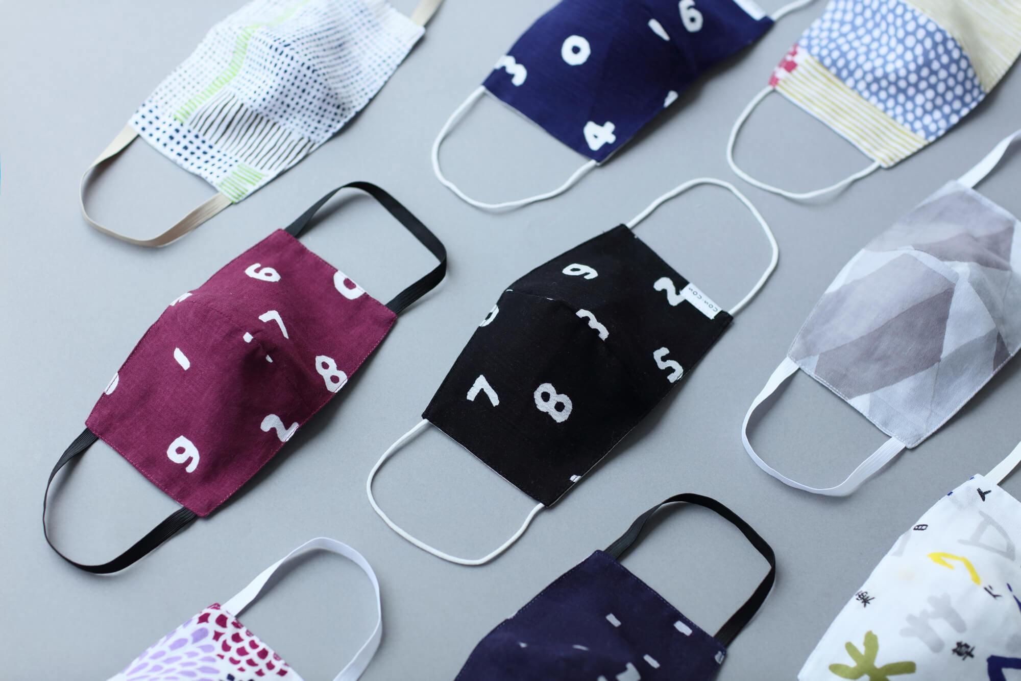 ◎【30%OFF】高島縮棉圖案紋樣布口罩（僅限M碼）/ SO-SU-U十數黑色