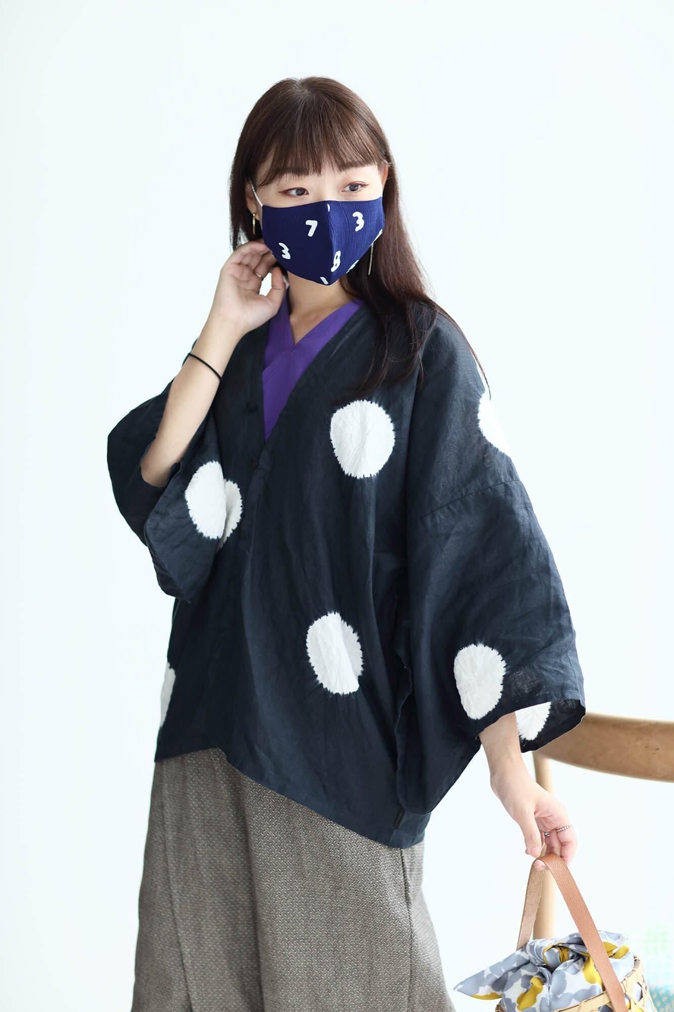 ◎[30％折扣] takashima chiku纺织面膜（仅M尺寸） / so-su-u深蓝色（noukon）