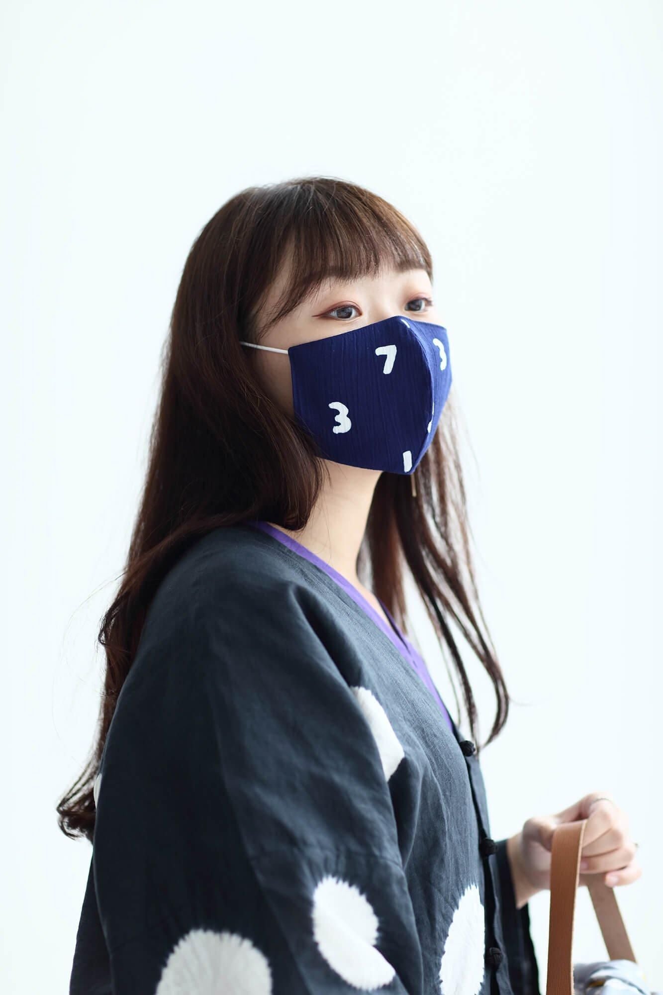 ◎[30％折扣] takashima chiku纺织面膜（仅M尺寸） / so-su-u深蓝色（noukon）