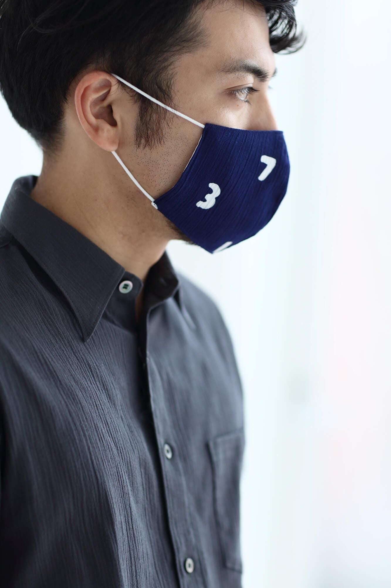 ◎[30％折扣] takashima chiku纺织面膜（仅M尺寸） / so-su-u深蓝色（noukon）