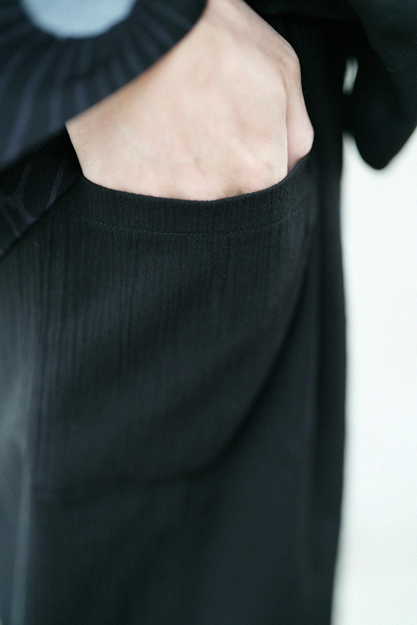 高島縮 20/20 裁付（たっつけ）えんゆう穿き／濡羽色2（ぬればいろ）