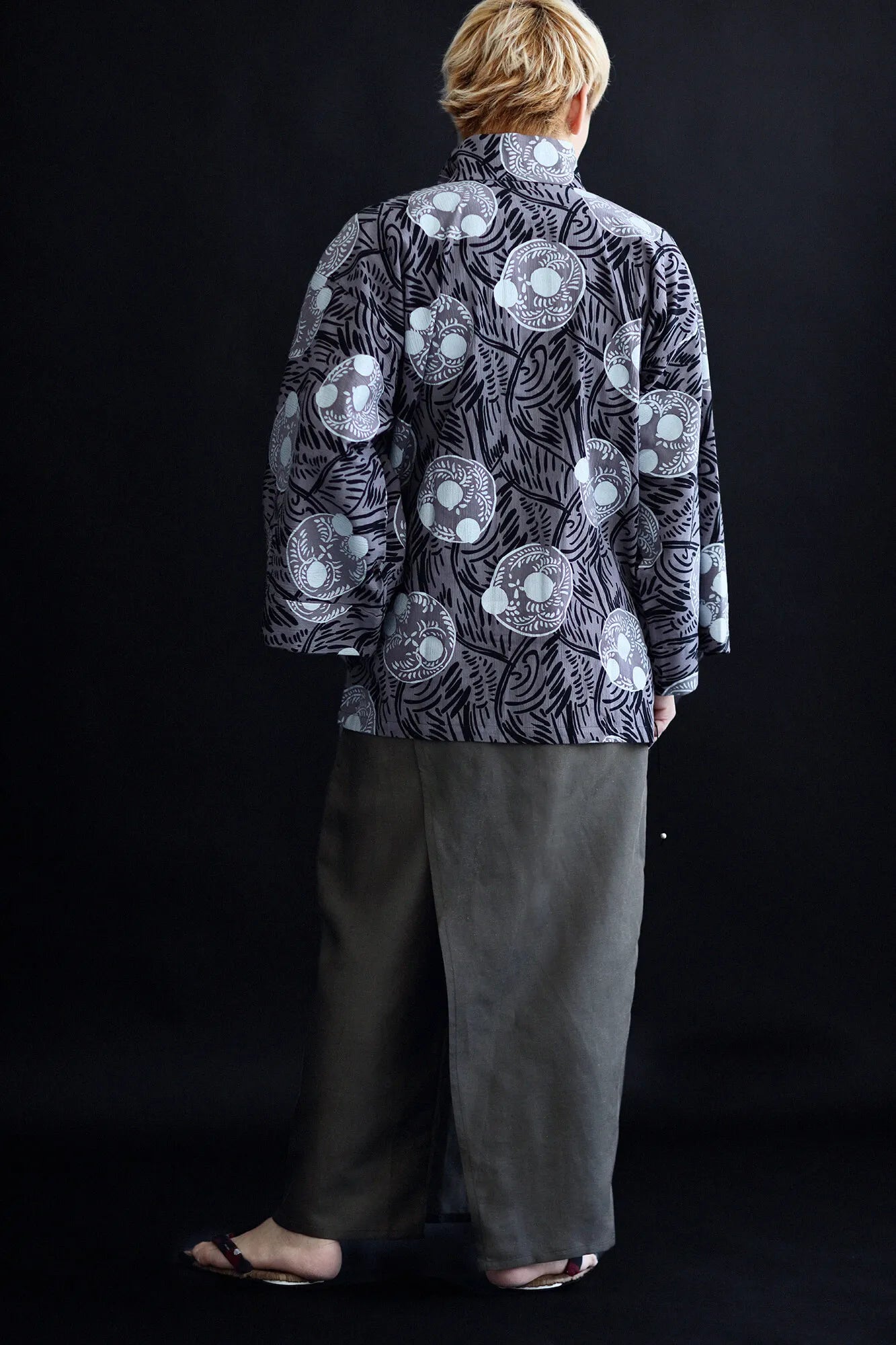 【net Limited】Chizimi Cotton 20/20 Double Breasted Shirt / Somon 