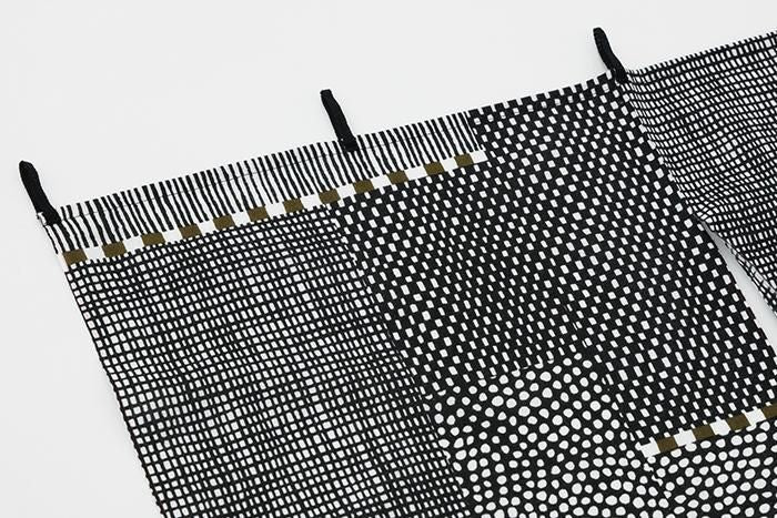 ISE棉花田ugui noren，2个宽度/跨度，黑色墨水上的苔藓（Sumikuro）（Sumikuro）