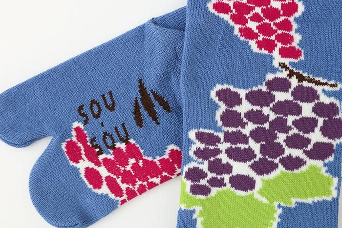 ●Tabi Socks for Kids Mid-calf / Grape Picking【S・M・L】