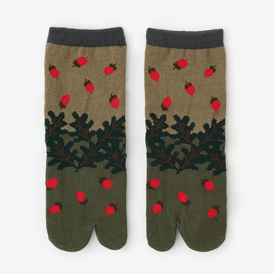 ●Tabi Socks for Kids Mid-calf take / Acorn Rolling Matcha Green【S・M・L】