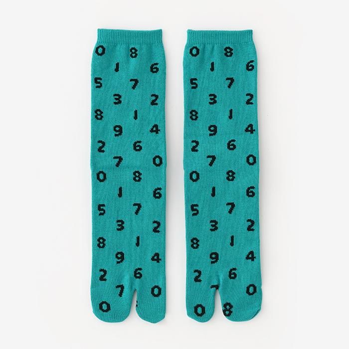 Tabi Socks (Mid-calf)／SO-SU-U Teal Green×Black【Men・Women】