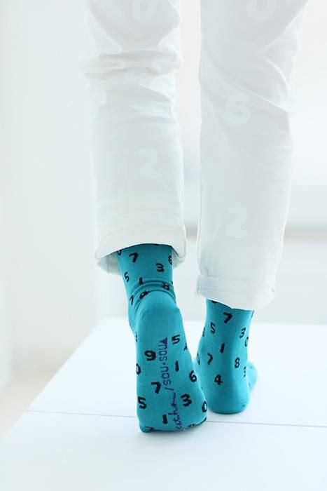 Tabi Socks (Mid-calf)／SO-SU-U Teal Green×Black【Men・Women】