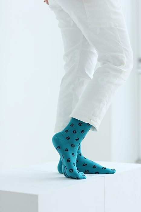 Tabi Socks (Mid-calf)／SO-SU-U Teal Green×Black【Men・Women】