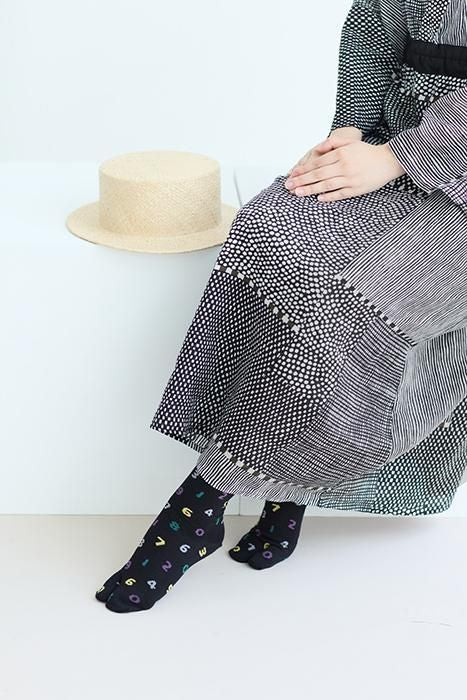 分趾襪（普通長度）／SO-SU-U十數 四味 黑色2【男・女性用】