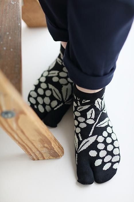 分趾襪（腳踝長度）／南天竹【男・女性用】