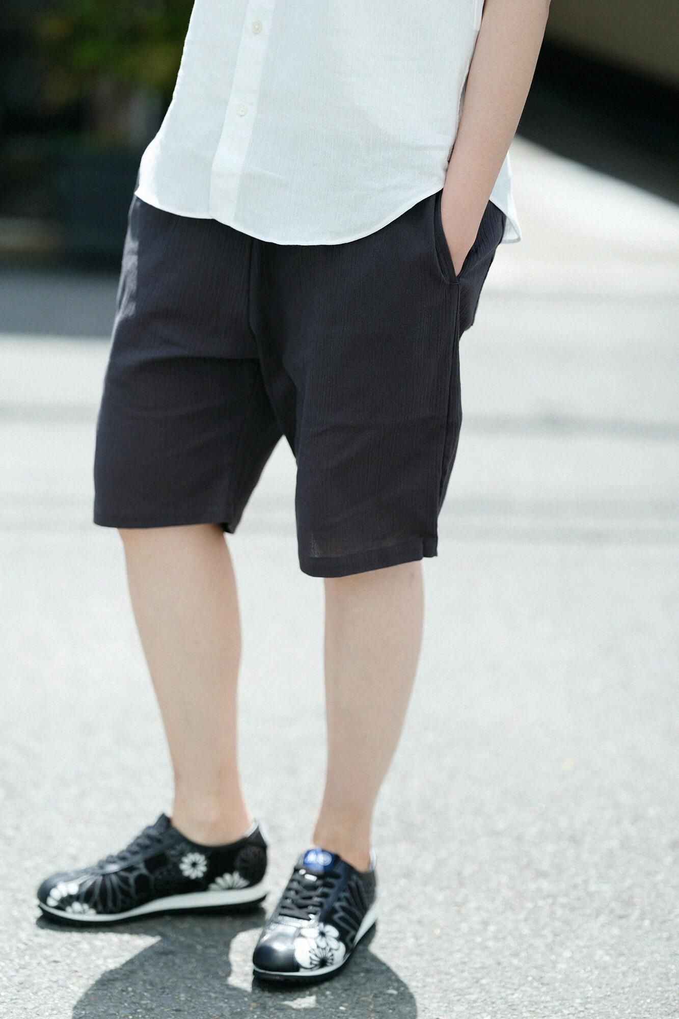 Chizimi Cotton 20/20 Easy Shorts / Dark Lead Color