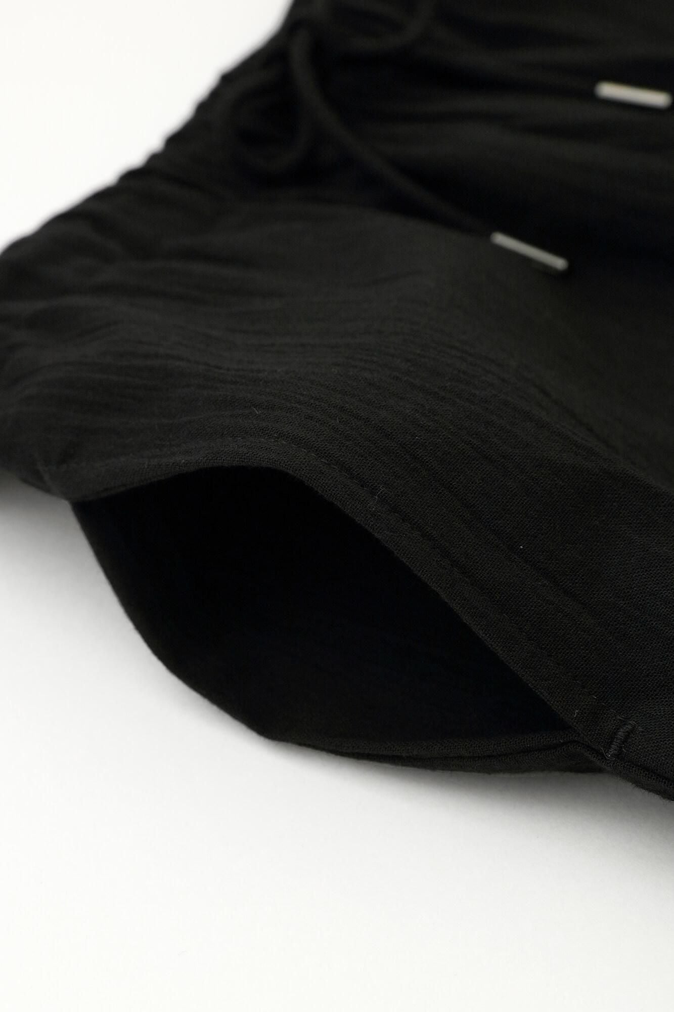 타카시마치지미 20/20 이지 테이퍼드 팬츠／검은색