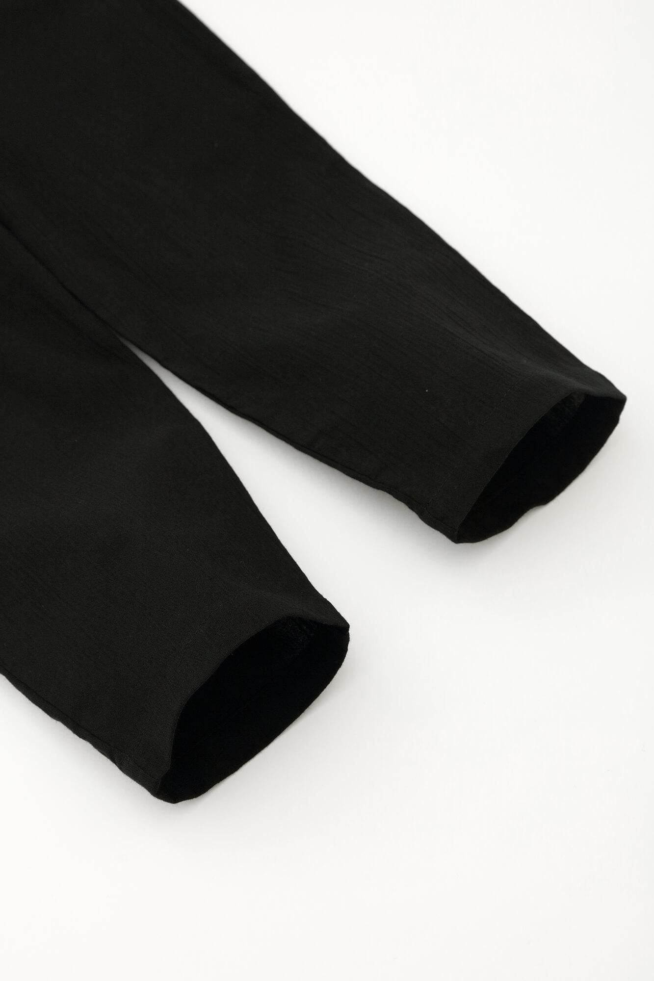 타카시마치지미 20/20 이지 테이퍼드 팬츠／검은색