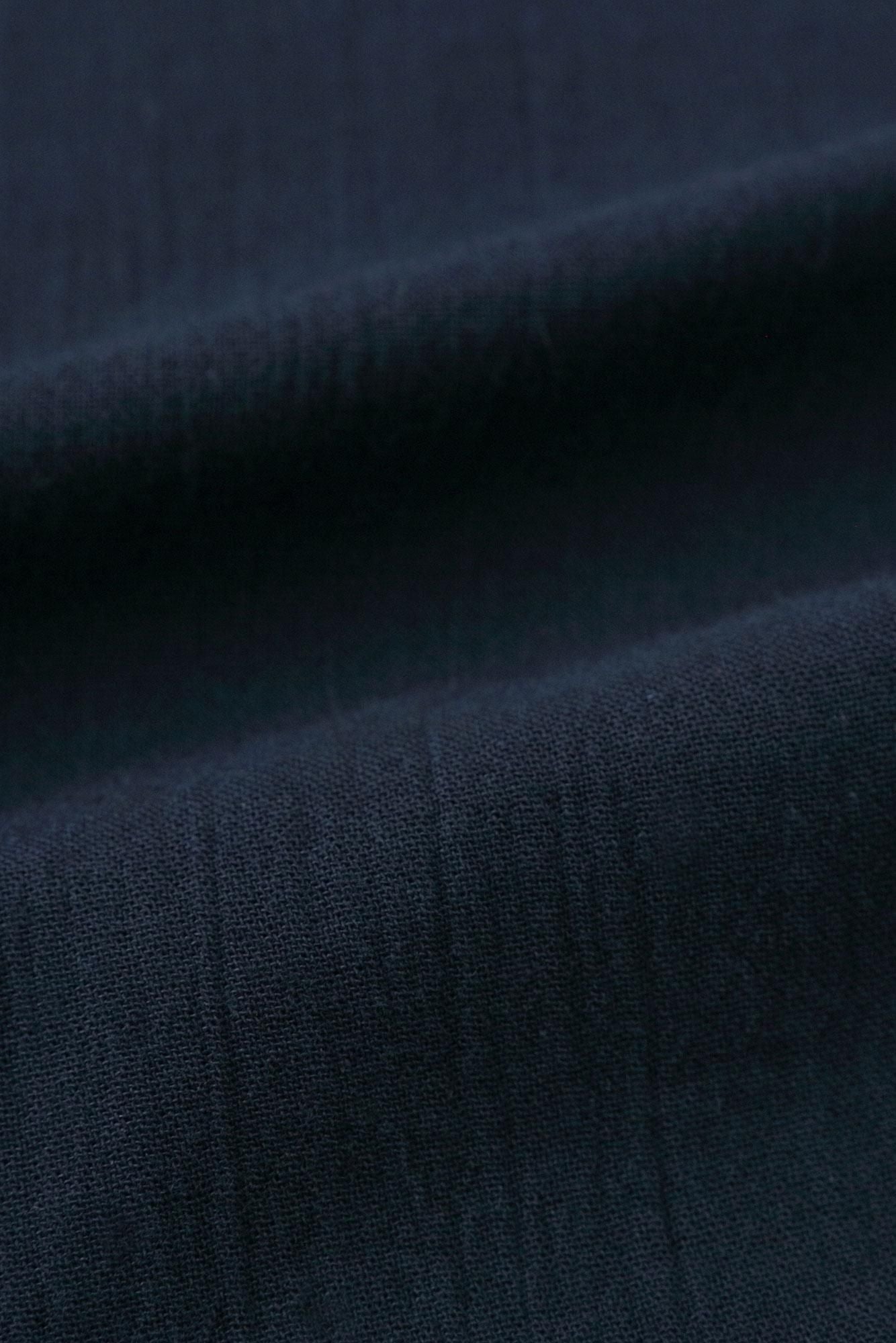 Chizimi Cotton 20/20 Long-sleeved Dress / Dark Blue