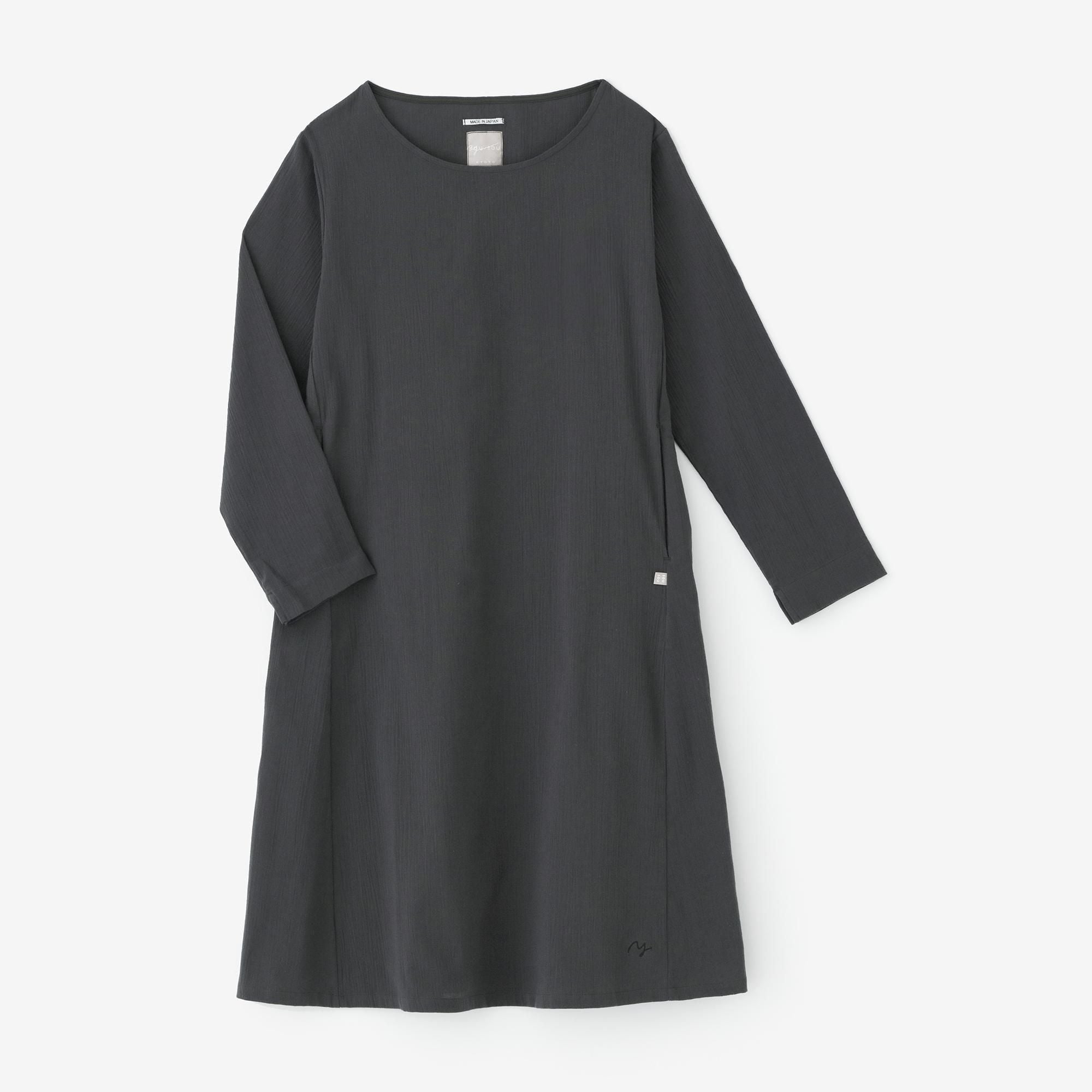 타카시마치지미 20/20 긴소매 원피스／짙은 회색